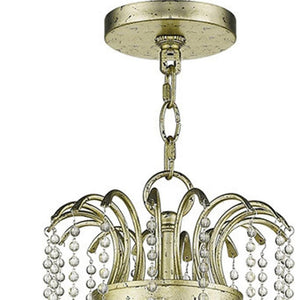 HomeRoots Gold Eight-Light Dimmable Chandelier with Elegant Cylinder Shades for Modern Home Décor & Lighting 687734