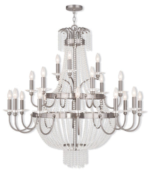 HomeRoots Multi Light Dimmable Chandelier - Modern Cylinder Shades, Elegant Steel Design for Versatile Spaces 687737