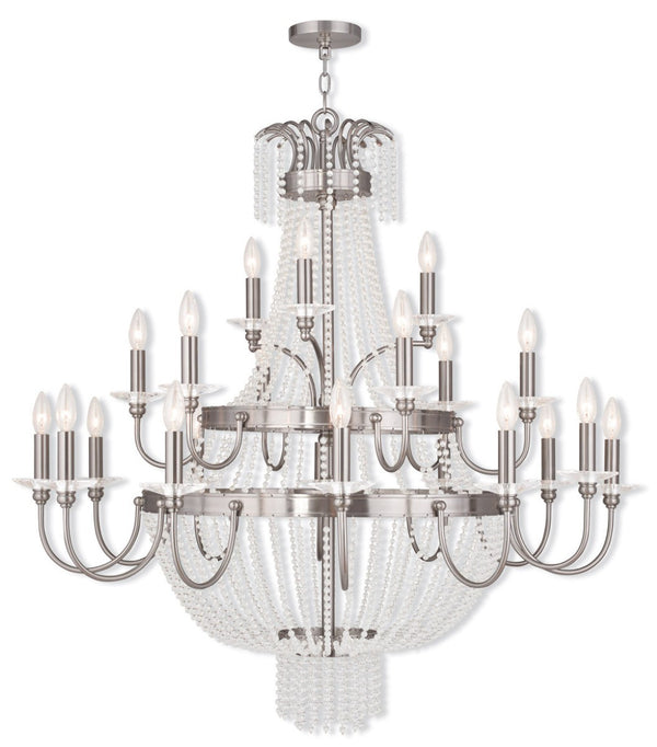HomeRoots Multi Light Dimmable Chandelier - Modern Cylinder Shades, Elegant Steel Design for Versatile Spaces 687737