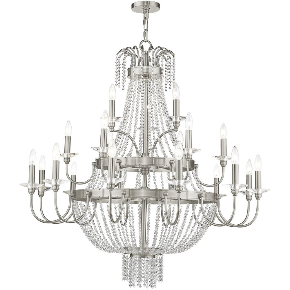 HomeRoots Multi Light Dimmable Chandelier - Modern Cylinder Shades, Elegant Steel Design for Versatile Spaces 687737