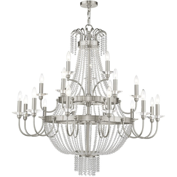 HomeRoots Multi Light Dimmable Chandelier - Modern Cylinder Shades, Elegant Steel Design for Versatile Spaces 687737