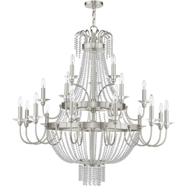 HomeRoots Multi Light Dimmable Chandelier - Modern Cylinder Shades, Elegant Steel Design for Versatile Spaces 687737