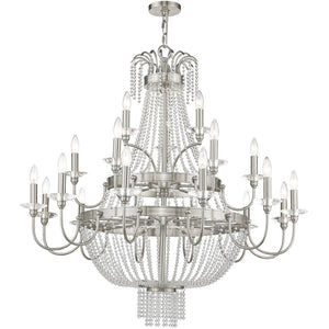 HomeRoots Multi Light Dimmable Chandelier - Modern Cylinder Shades, Elegant Steel Design for Versatile Spaces 687737
