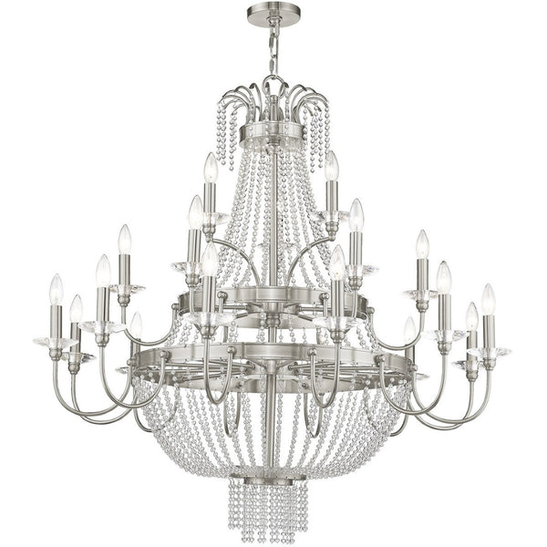 HomeRoots Multi Light Dimmable Chandelier - Modern Cylinder Shades, Elegant Steel Design for Versatile Spaces 687737
