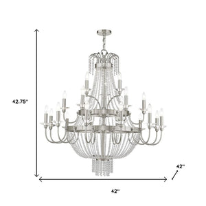 HomeRoots Multi Light Dimmable Chandelier - Modern Cylinder Shades, Elegant Steel Design for Versatile Spaces 687737