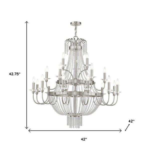 HomeRoots Multi Light Dimmable Chandelier - Modern Cylinder Shades, Elegant Steel Design for Versatile Spaces 687737