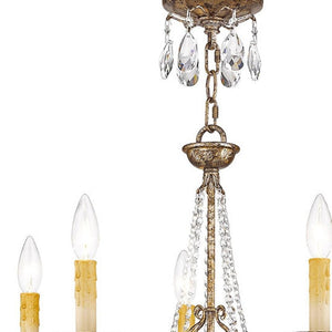 HomeRoots Bronze Five-Light Dimmable Chandelier with Cylinder Shades for Elegant Home Ambiance & Charm 687738
