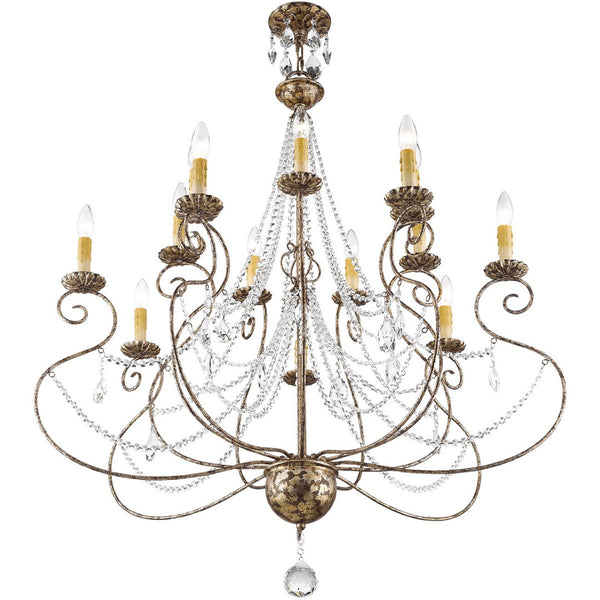 HomeRoots Multi Light Dimmable Chandelier - Modern Cylindrical Shades for Stylish Ambiance & Versatile Spaces 687742