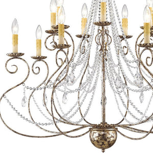 HomeRoots Multi Light Dimmable Chandelier - Modern Cylindrical Shades for Stylish Ambiance & Versatile Spaces 687742
