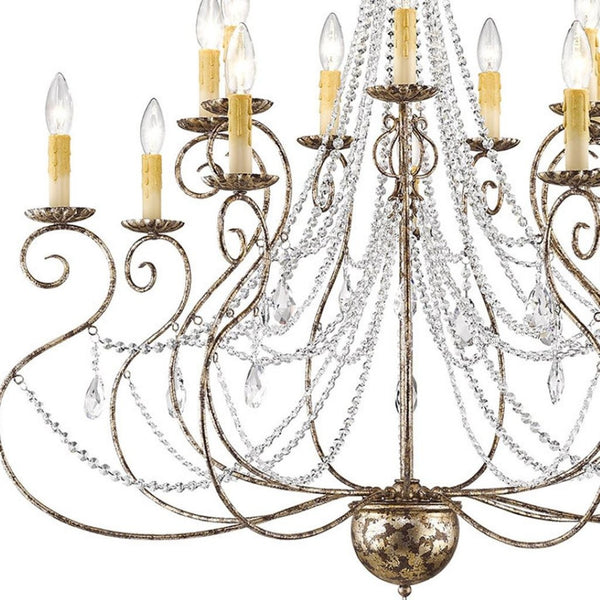 HomeRoots Multi Light Dimmable Chandelier - Modern Cylindrical Shades for Stylish Ambiance & Versatile Spaces 687742
