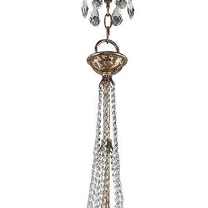 HomeRoots Nine Light Dimmable Chandelier - Modern Cylindrical Design for Stylish Entryways & Dining Spaces 687743