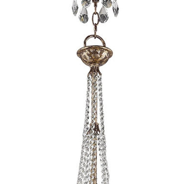 HomeRoots Nine Light Dimmable Chandelier - Modern Cylindrical Design for Stylish Entryways & Dining Spaces 687743