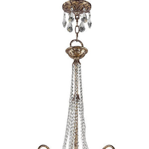 HomeRoots Nine Light Dimmable Chandelier - Modern Cylindrical Design for Stylish Entryways & Dining Spaces 687743