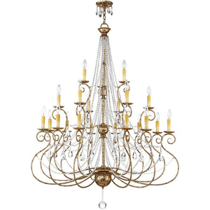 HomeRoots Multi Light Dimmable Chandelier - Modern Steel Shades for Stylish Illumination in Any Space 687744
