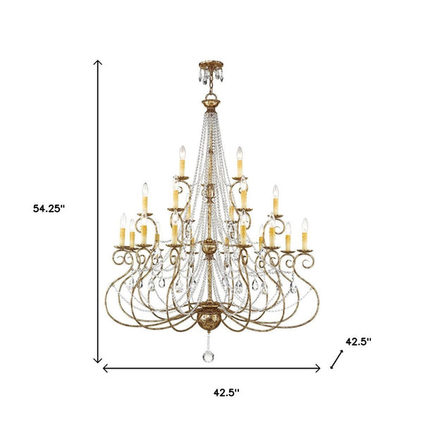 HomeRoots Multi Light Dimmable Chandelier - Modern Steel Shades for Stylish Illumination in Any Space 687744