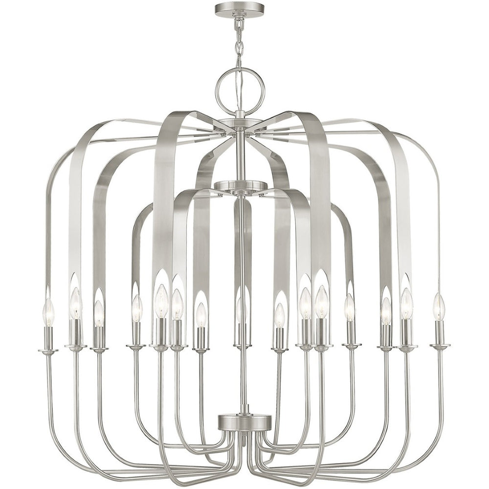HomeRoots Multi Light Dimmable Chandelier – Modern Cylindrical Design for Elegant Ambiance in Any Space 687746