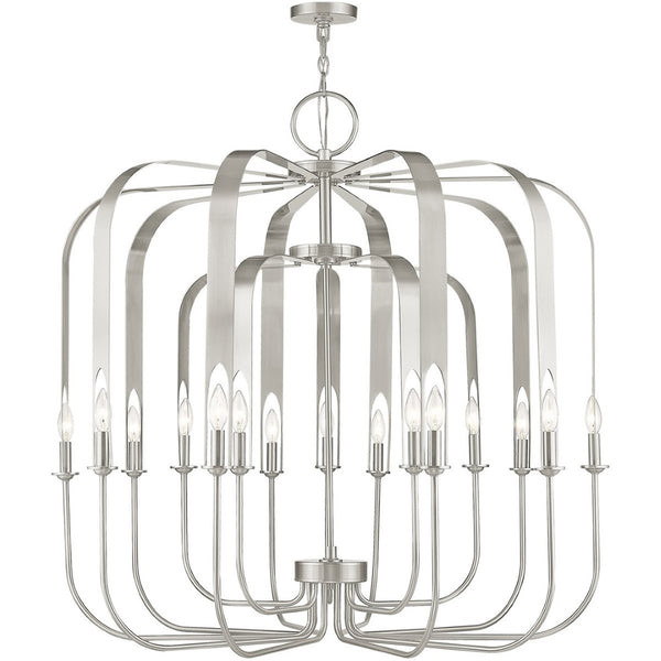 HomeRoots Multi Light Dimmable Chandelier – Modern Cylindrical Design for Elegant Ambiance in Any Space 687746