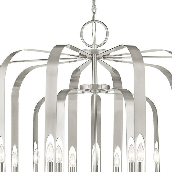 HomeRoots Multi Light Dimmable Chandelier – Modern Cylindrical Design for Elegant Ambiance in Any Space 687746
