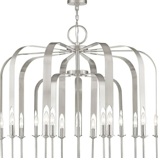 HomeRoots Multi Light Dimmable Chandelier – Modern Cylindrical Design for Elegant Ambiance in Any Space 687746