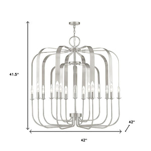 HomeRoots Multi Light Dimmable Chandelier – Modern Cylindrical Design for Elegant Ambiance in Any Space 687746