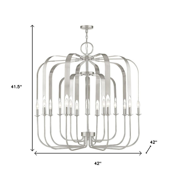 HomeRoots Multi Light Dimmable Chandelier – Modern Cylindrical Design for Elegant Ambiance in Any Space 687746