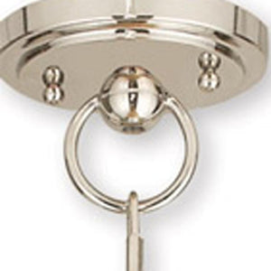HomeRoots Nickel Three-Light Dimmable Chandelier with Opal Shades - Modern Elegance for Any Space 687748
