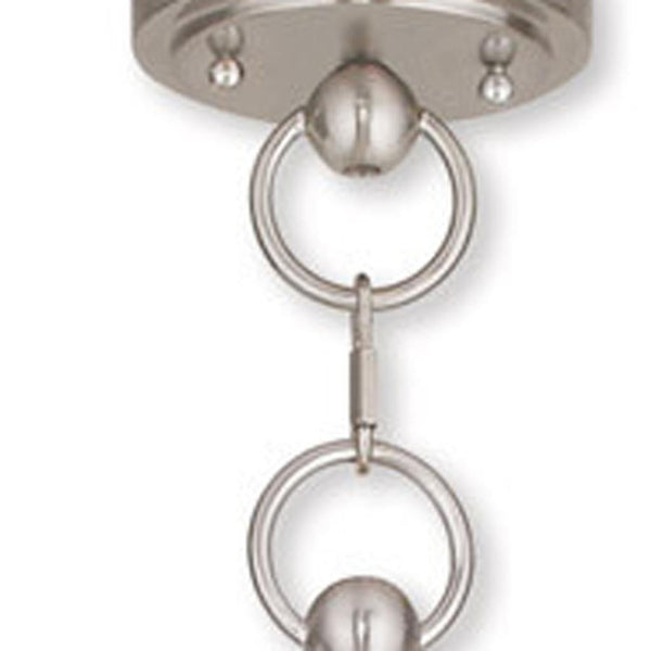 HomeRoots Five Light Dimmable Chandelier - Modern Cylinder Shades, Adjustable Ambiance for Any Room Decor 687750