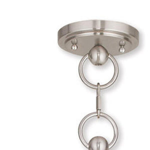 HomeRoots Five Light Dimmable Chandelier - Modern Cylinder Shades, Adjustable Ambiance for Any Room Decor 687750