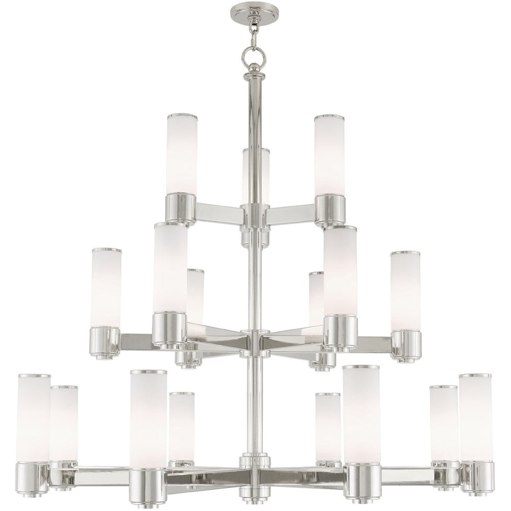 HomeRoots Multi Light Dimmable Chandelier - Modern Cylinder Design, Durable Steel, Perfect for Any Room! 687754