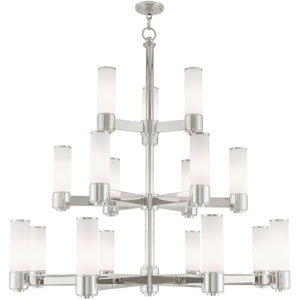 HomeRoots Multi Light Dimmable Chandelier - Modern Cylinder Design, Durable Steel, Perfect for Any Room! 687754
