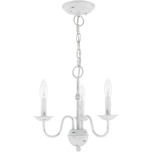 HomeRoots Three Light Dimmable Chandelier with Modern Cylinder Shades for Elegant Home Illumination & Style 687758
