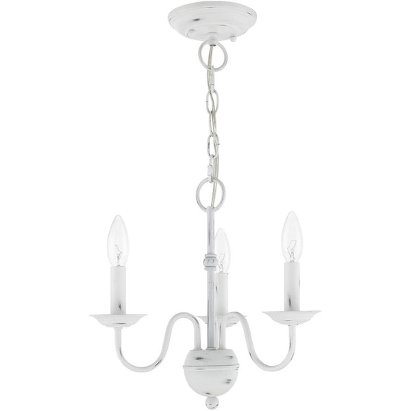 HomeRoots Three Light Dimmable Chandelier with Modern Cylinder Shades for Elegant Home Illumination & Style 687758