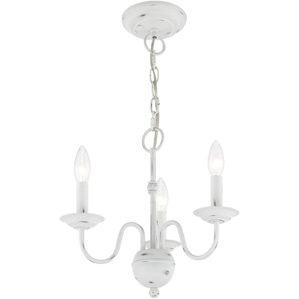 HomeRoots Three Light Dimmable Chandelier with Modern Cylinder Shades for Elegant Home Illumination & Style 687758