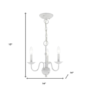 HomeRoots Three Light Dimmable Chandelier with Modern Cylinder Shades for Elegant Home Illumination & Style 687758