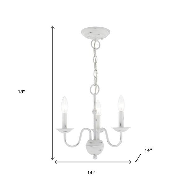 HomeRoots Three Light Dimmable Chandelier with Modern Cylinder Shades for Elegant Home Illumination & Style 687758