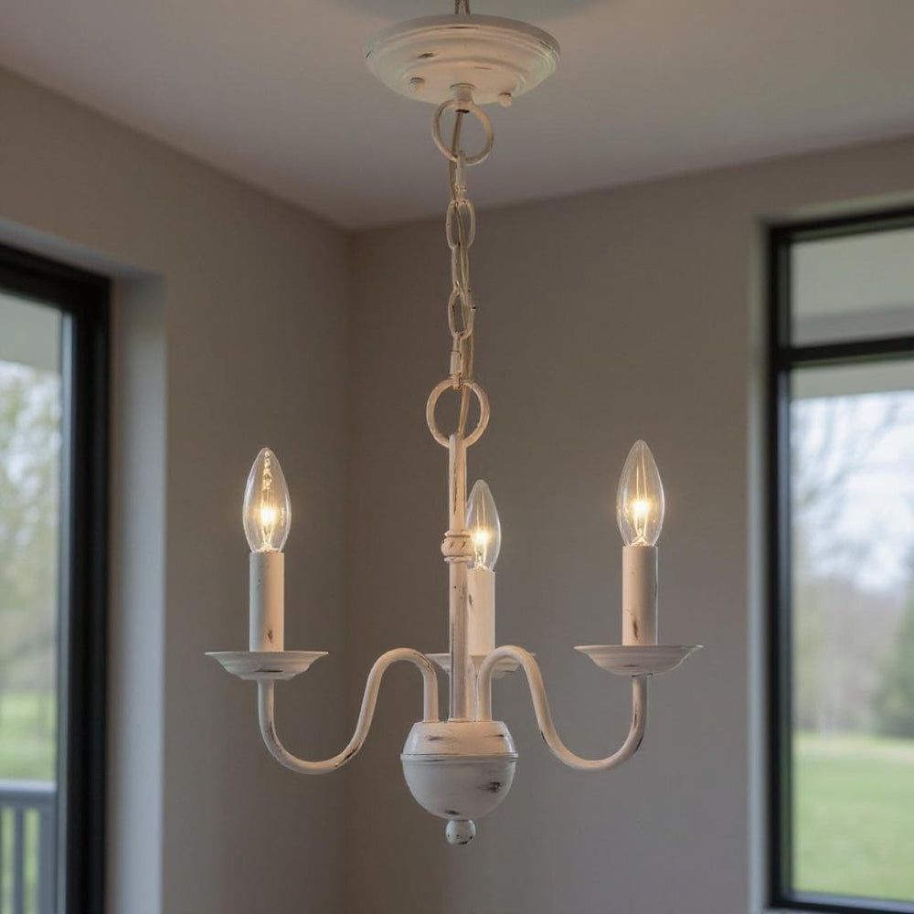 HomeRoots Three Light Dimmable Chandelier with Modern Cylinder Shades for Elegant Home Illumination & Style 687758