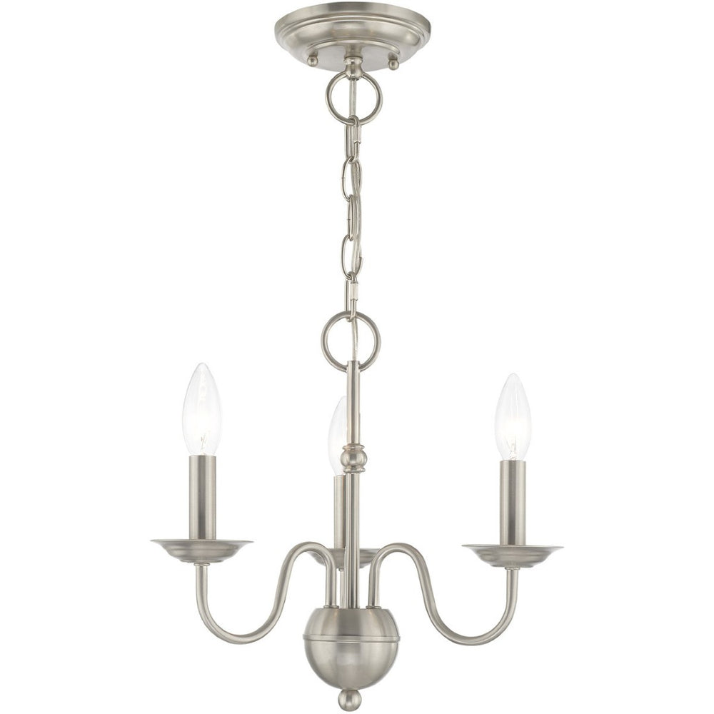 HomeRoots Three Light Dimmable Chandelier – Elegant Modern Design with Steel Shades for Versatile Home Decor 687759