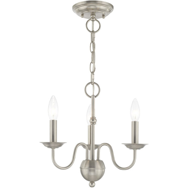 HomeRoots Three Light Dimmable Chandelier – Elegant Modern Design with Steel Shades for Versatile Home Decor 687759