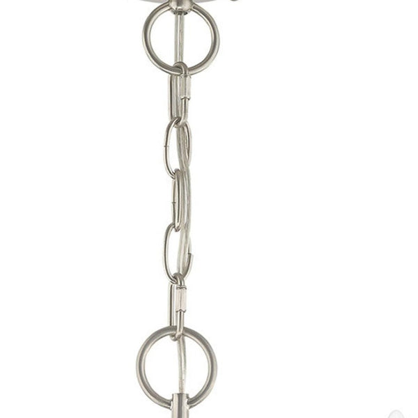HomeRoots Three Light Dimmable Chandelier – Elegant Modern Design with Steel Shades for Versatile Home Decor 687759