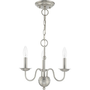 HomeRoots Three Light Dimmable Chandelier – Elegant Modern Design with Steel Shades for Versatile Home Decor 687759