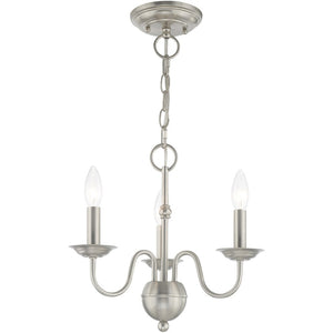 HomeRoots Three Light Dimmable Chandelier – Elegant Modern Design with Steel Shades for Versatile Home Decor 687759