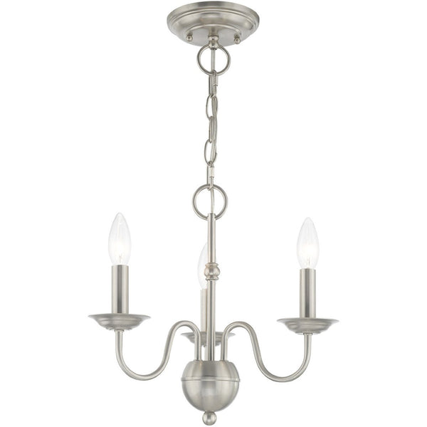 HomeRoots Three Light Dimmable Chandelier – Elegant Modern Design with Steel Shades for Versatile Home Decor 687759