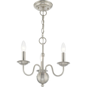 HomeRoots Three Light Dimmable Chandelier – Elegant Modern Design with Steel Shades for Versatile Home Decor 687759