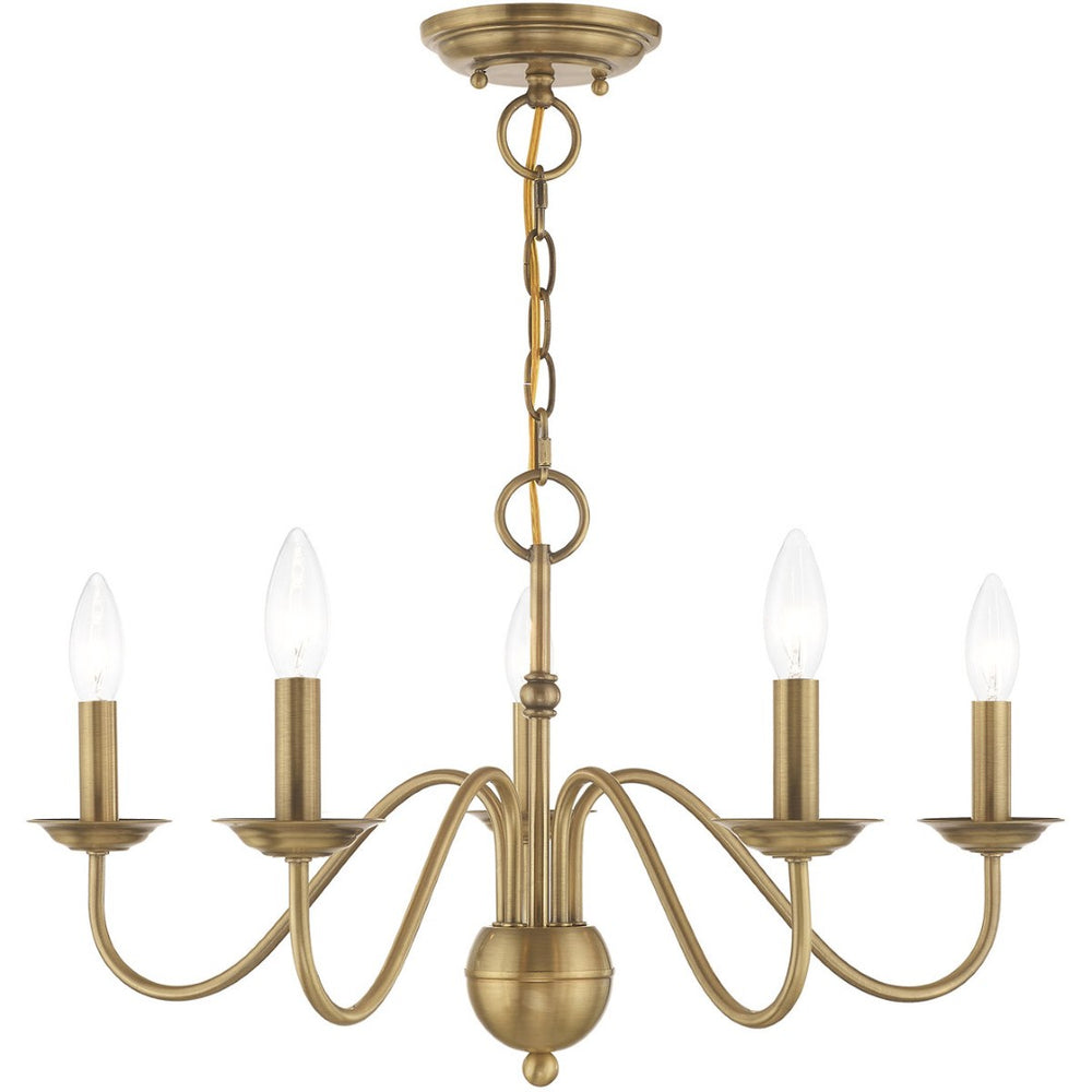 HomeRoots Five Light Dimmable Chandelier - Modern Pendant with Sleek Cylindrical Shades for Any Room Ambiance 687760