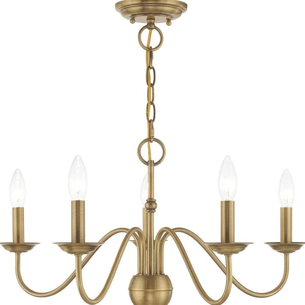 HomeRoots Five Light Dimmable Chandelier - Modern Pendant with Sleek Cylindrical Shades for Any Room Ambiance 687760