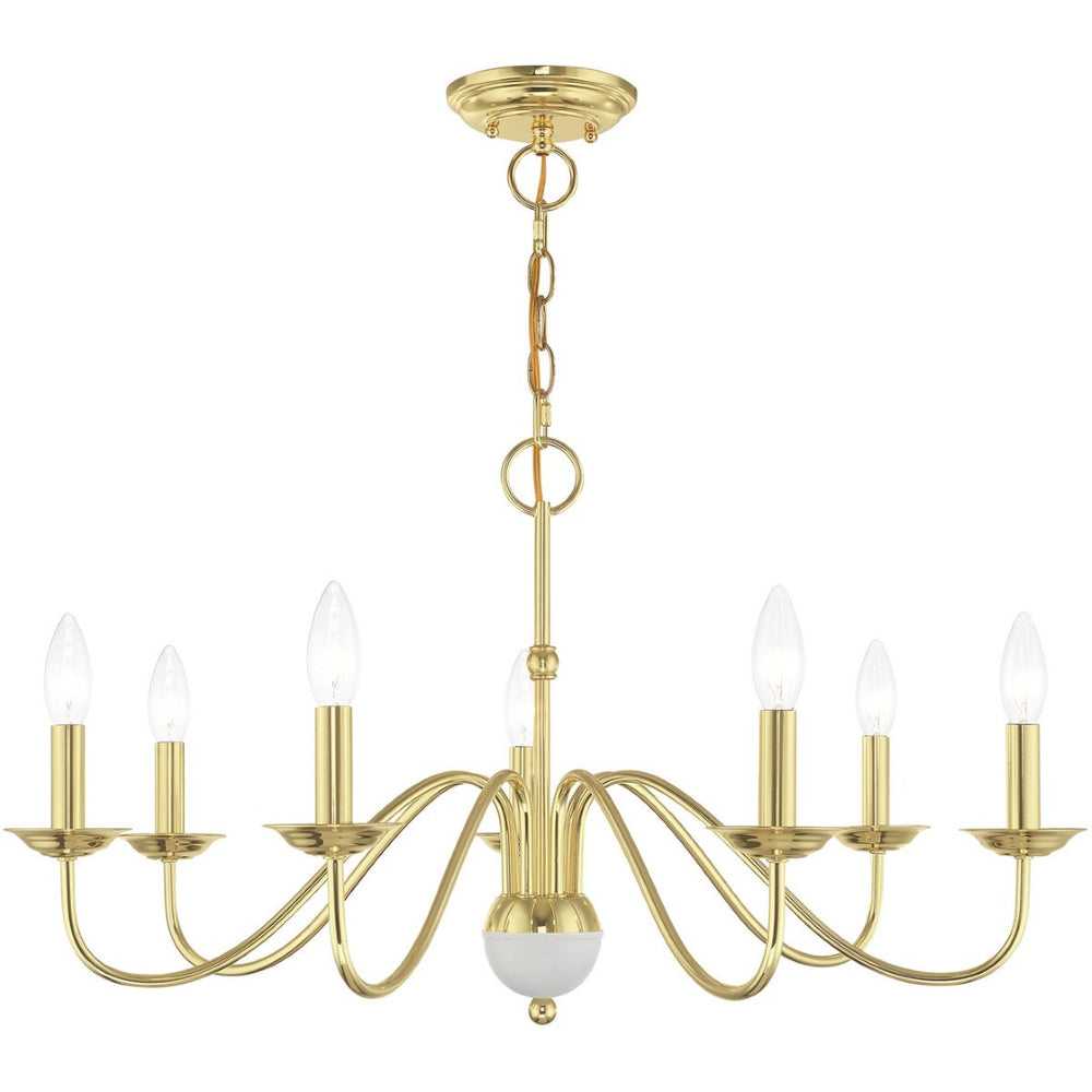 HomeRoots Seven Light Dimmable Chandelier - Sleek Modern Design with Cylindrical Shades for Versatile Illumination 687766