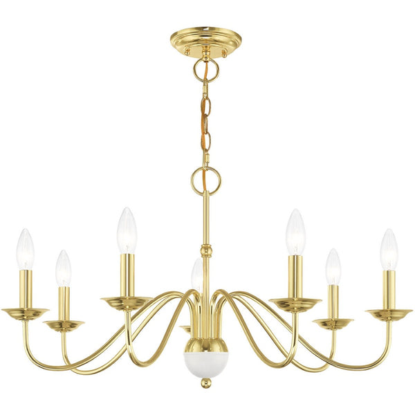HomeRoots Seven Light Dimmable Chandelier - Sleek Modern Design with Cylindrical Shades for Versatile Illumination 687766