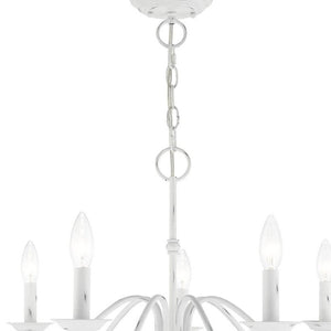 HomeRoots Seven Light Dimmable Chandelier with Modern Cylinder Shades for Stylish Home Ambiance & Versatility 687768