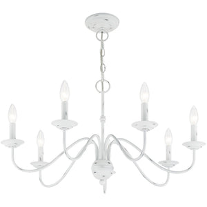 HomeRoots Seven Light Dimmable Chandelier with Modern Cylinder Shades for Stylish Home Ambiance & Versatility 687768