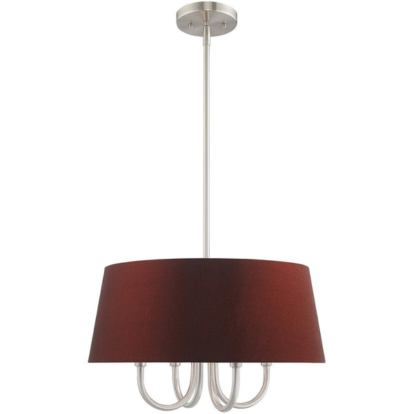 HomeRoots Four Light Dimmable Chandelier - Modern Cylindrical Shades, Adjustable Ambiance for Any Space 687770